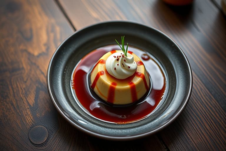 Blåbær-pudding opp-ned