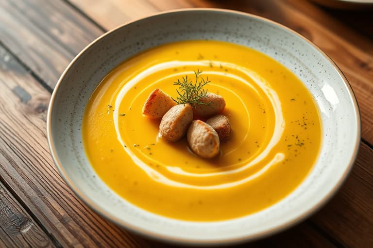 Eplesøt butternutgresskarsuppe