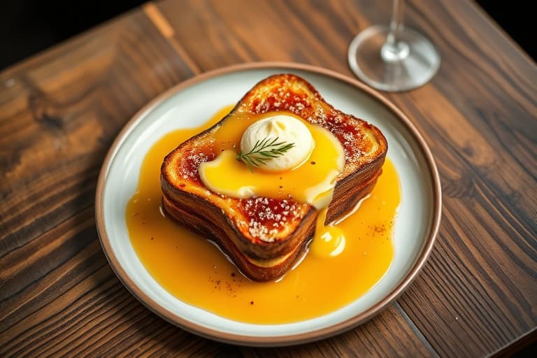 Crème brûlée French toast