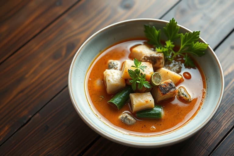 Søt og sur thailandsk fiskesuppe