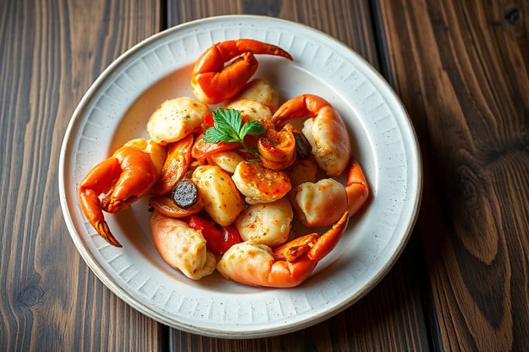 Klassiske krabbekaker med chili- og hvitløksmajones