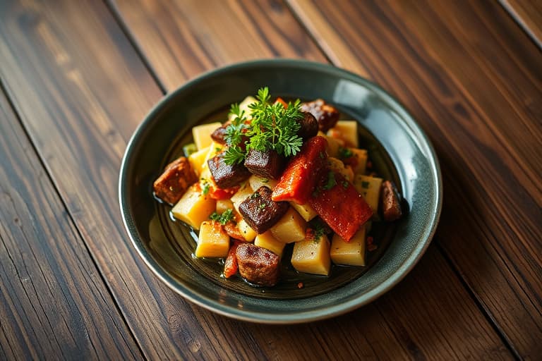 Rabarbra- og bringebærcrunch