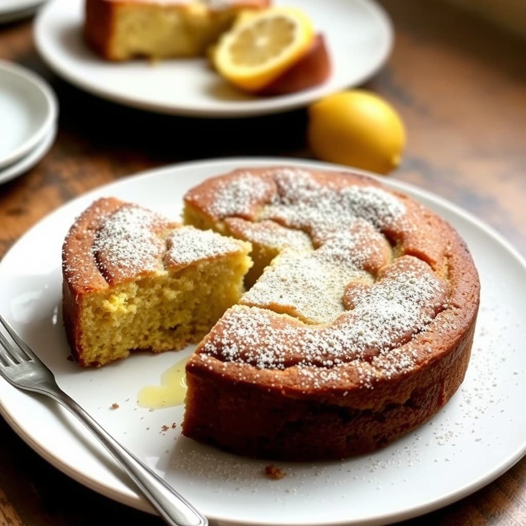 Sitron- og valmuefrø-kake med kaffe